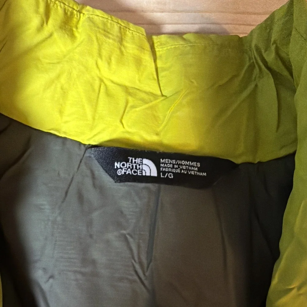 The North Face ThermoBall‎ Vest Mens Large Lime Green Quilted Full Zip Insulated